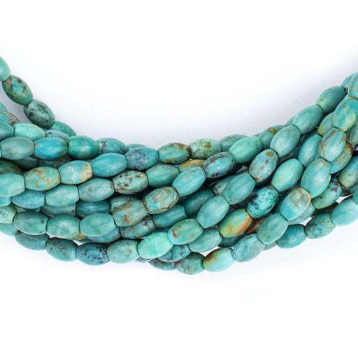 Aqua Turquoise Rice Beads (6x4mm) - The Bead Chest