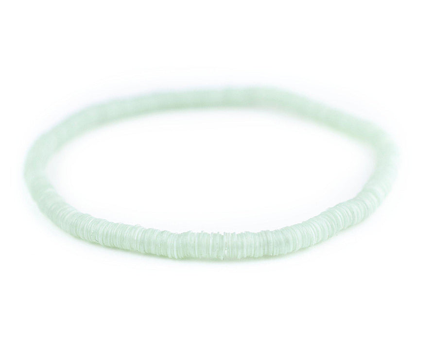 Pistachio Green African Vinyl Stretch Bracelet - The Bead Chest