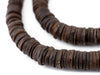 Dark Brown Coconut Bone Beads (12mm) - The Bead Chest