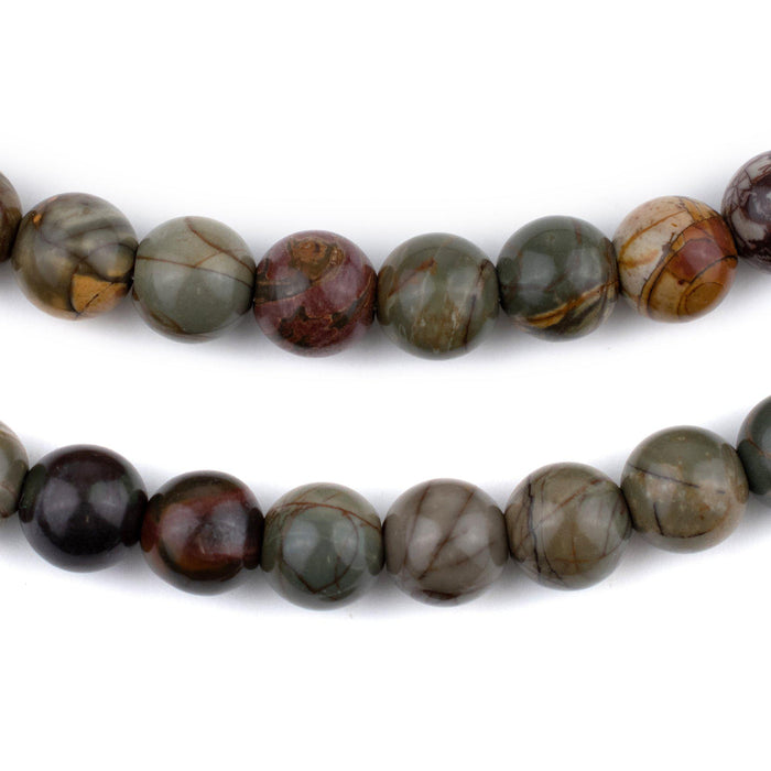 Round Creek Jasper Beads (Large Hole) (10mm) - The Bead Chest