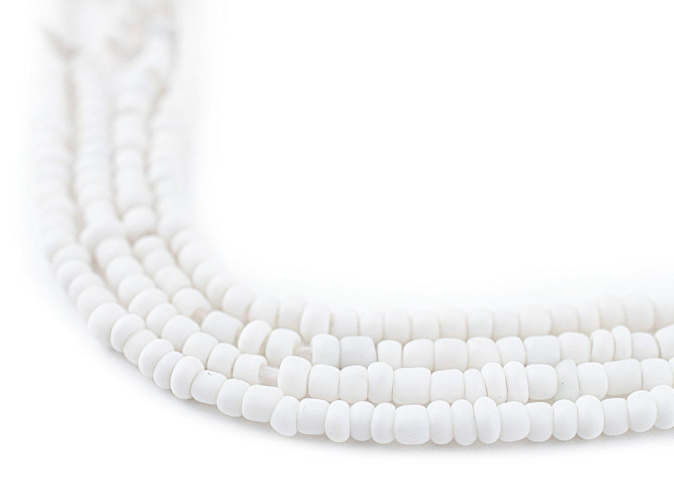 White Matte Glass Seed Beads (3mm) - The Bead Chest