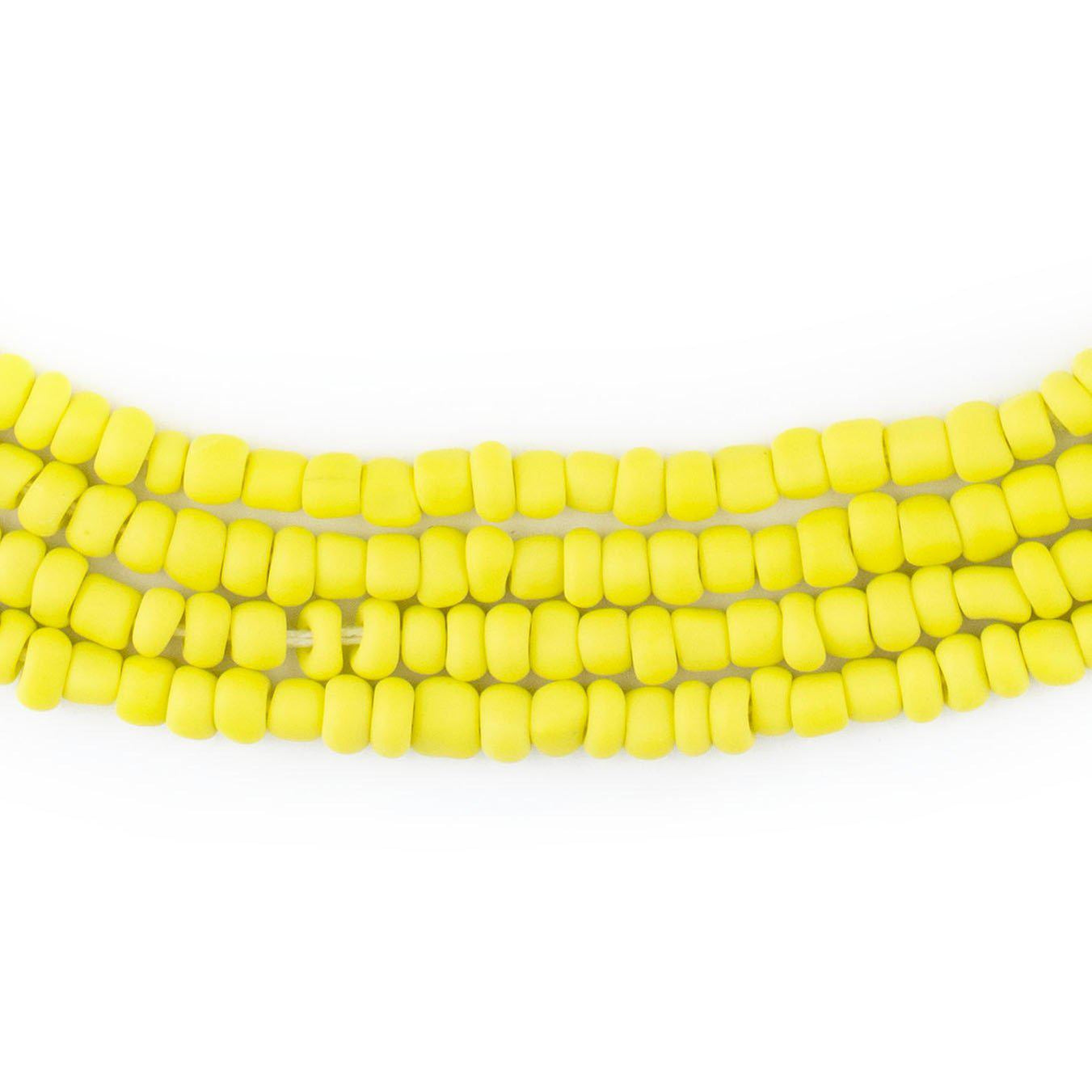 Yellow Matte Glass Seed Beads (4mm) — The Bead Chest