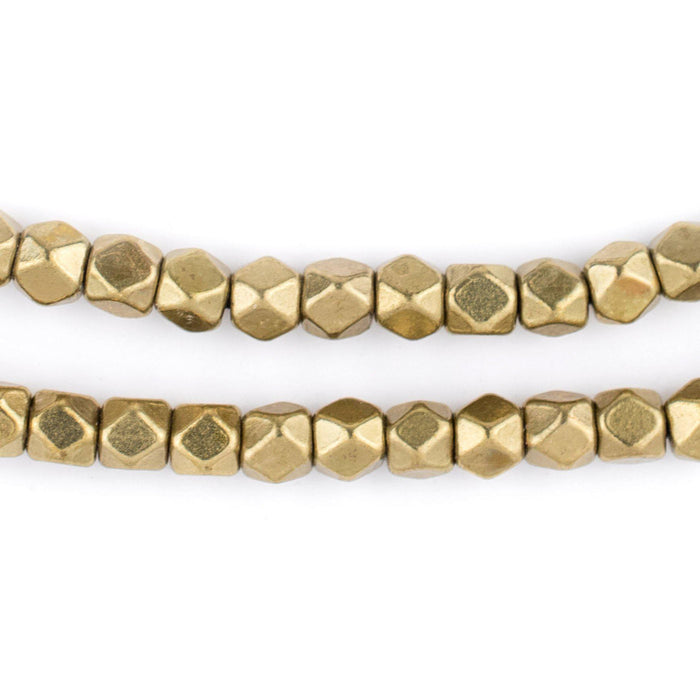 Brass Diamond Cut Beads (6mm) - The Bead Chest