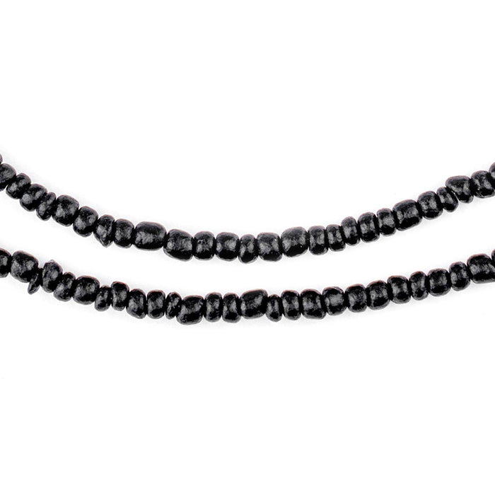 Black Natural Coconut Beads (4mm) - The Bead Chest
