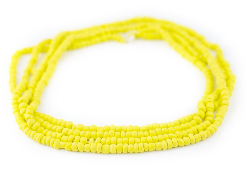 Yellow Matte Glass Seed Beads (4mm) - The Bead Chest