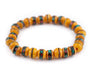 Orange Nepal Mala Bracelet - The Bead Chest