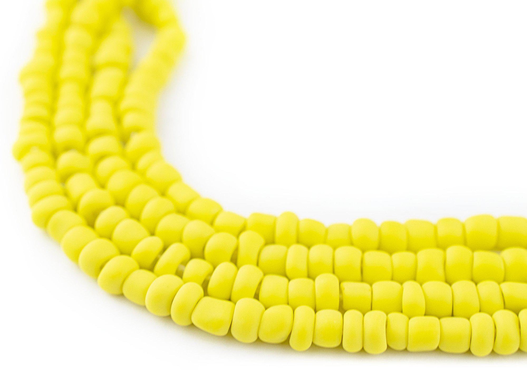 Yellow Matte Glass Seed Beads (4mm) — The Bead Chest