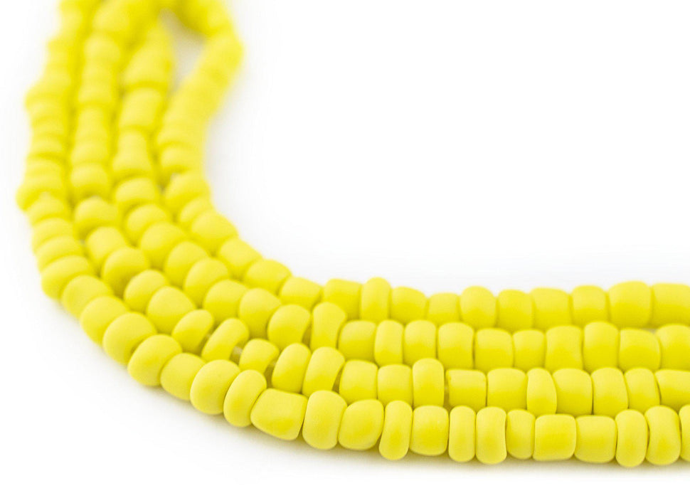 Yellow Matte Glass Seed Beads (4mm) - The Bead Chest