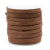 6.0mm Brown Flat Suede Leather Cord (75ft)
