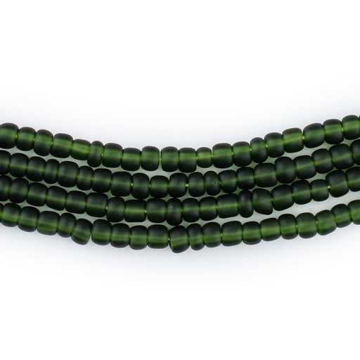 Forest Green Matte Glass Seed Beads (4mm)