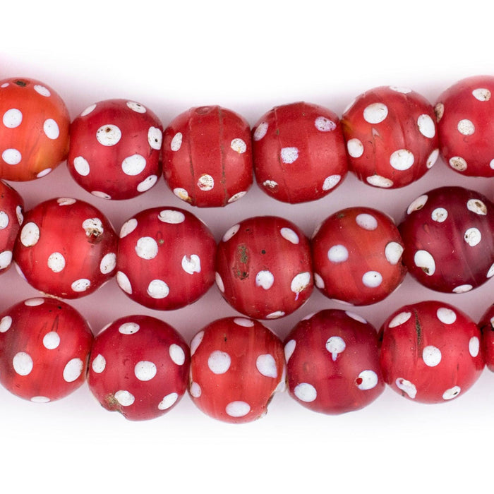 Premium Red Venetian Skunk Beads (12mm) - The Bead Chest