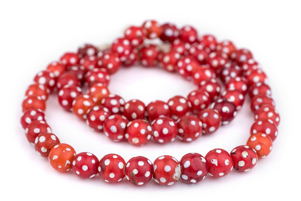 Premium Red Venetian Skunk Beads (12mm) - The Bead Chest