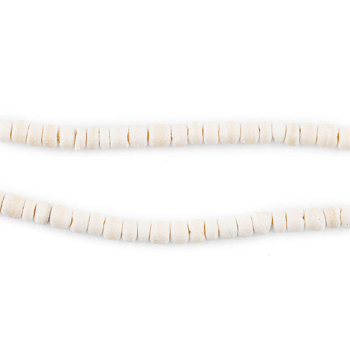 White Natural Coconut Beads (4mm) - The Bead Chest