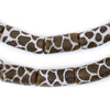 Brown Giraffe Krobo Powder Glass Beads