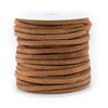 3.0mm Tan Flat Suede Leather Cord (75ft)