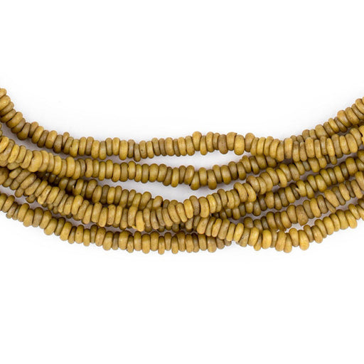 Vintage Orange Java Glass Heishi Beads - The Bead Chest