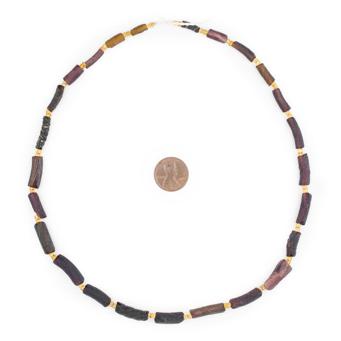 Purple Roman Glass Bangle Beads - The Bead Chest
