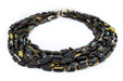 Black Roman Glass Bangle Beads - The Bead Chest
