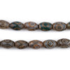Premium Oval Tibetan Agate Eye Beads (12x8mm)