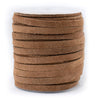 6.0mm Tan Flat Suede Leather Cord (75ft)
