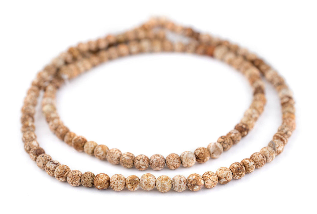 Round Sandstone Agate Beads (6mm) - The Bead Chest
