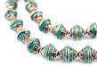 Premium Bicone Inlaid Nepali Brass Beads (14x12mm) - The Bead Chest