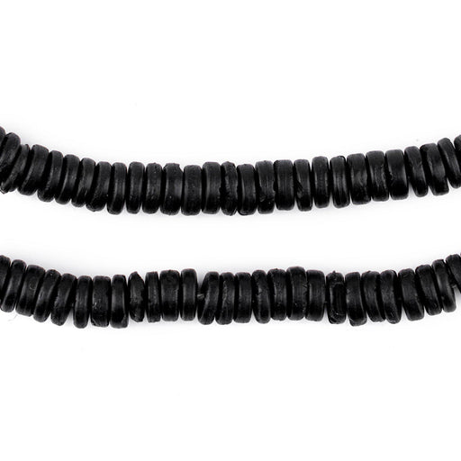 Black Bone Button Beads (6mm) - The Bead Chest