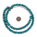Teal White Heart Beads (9mm) - The Bead Chest
