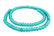 Seafoam Green White Heart Beads (8mm) - The Bead Chest