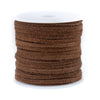 3.0mm Brown Flat Suede Leather Cord (75ft)