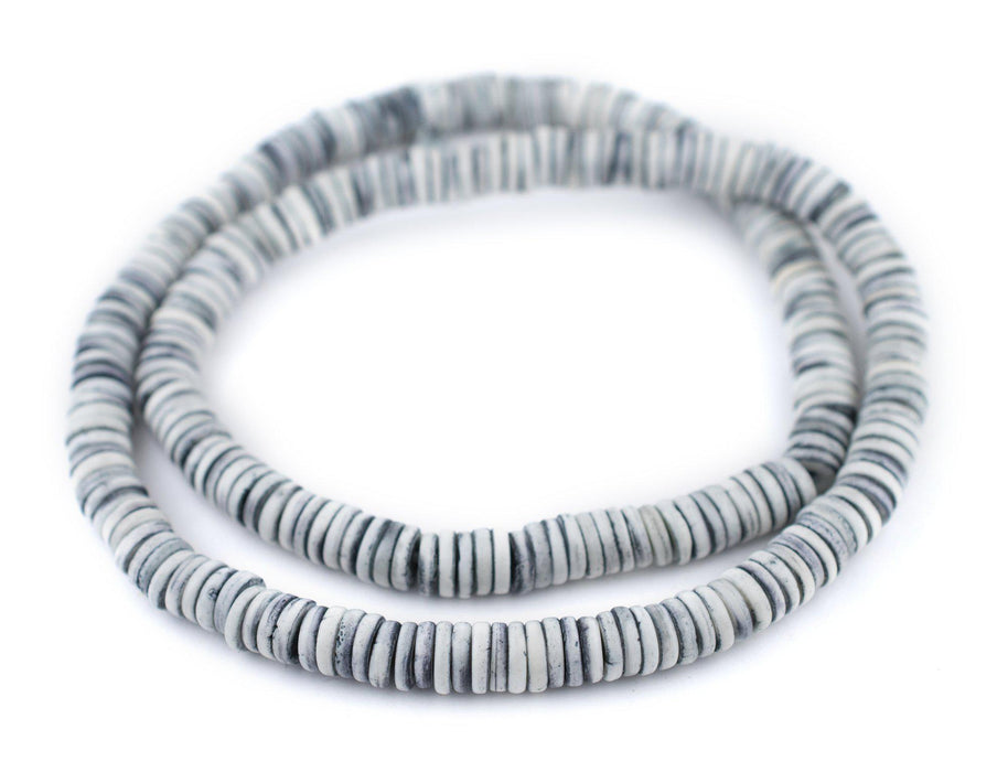 Light Grey Bone Button Beads (8mm) - The Bead Chest
