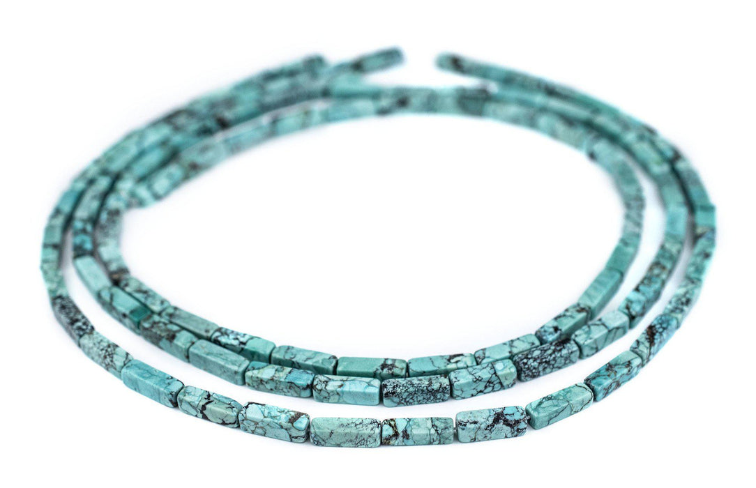 Rectangular Turquoise Stone Beads (13x4mm) - The Bead Chest