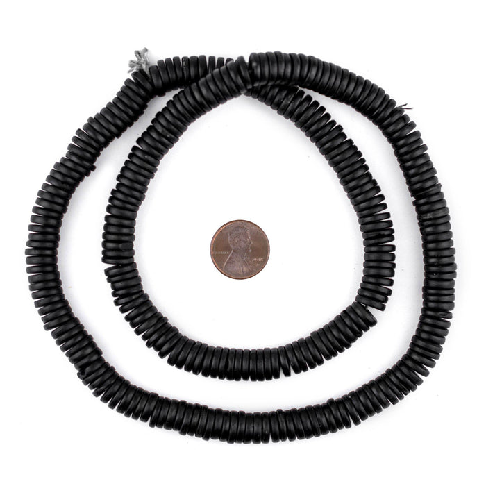Black Bone Button Beads (10mm) - The Bead Chest