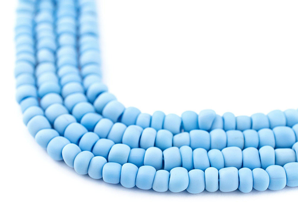 Pastel Blue Matte Glass Seed Beads (4mm) - The Bead Chest