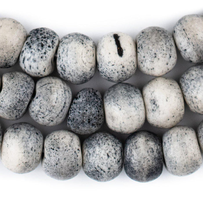 Grey Bone Mala Beads (16mm) - The Bead Chest