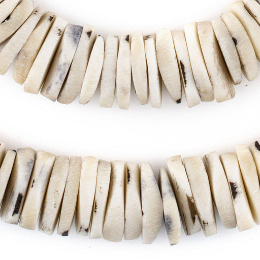 Rustic Grey Coconut Bone Heishi Beads (18mm)