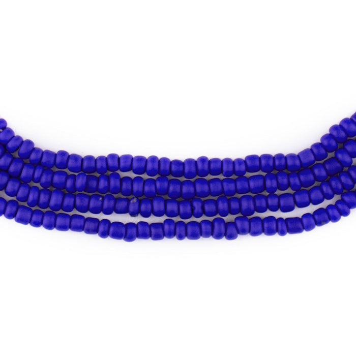 Cobalt Blue Matte Glass Seed Beads (3mm) - The Bead Chest