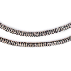 Dark Silver Heishi Ethiopian Beads (4mm)