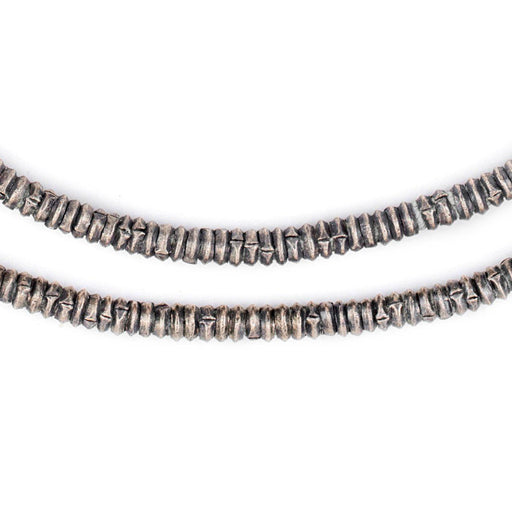 Dark Silver Heishi Ethiopian Beads (4mm) - The Bead Chest