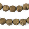 Gold Round Druzy Agate Beads (14mm)