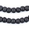 Dark Grey Opaque Recycled Glass Beads (11mm)