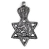 Silver Lion of Judah Star Pendant (62x38mm)