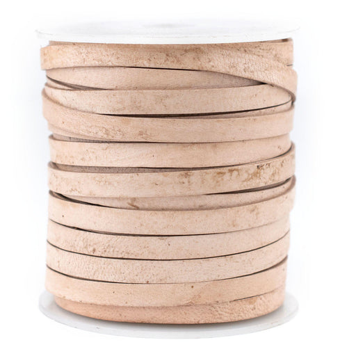 6.0mm Natural Flat Leather Cord (75ft) - The Bead Chest