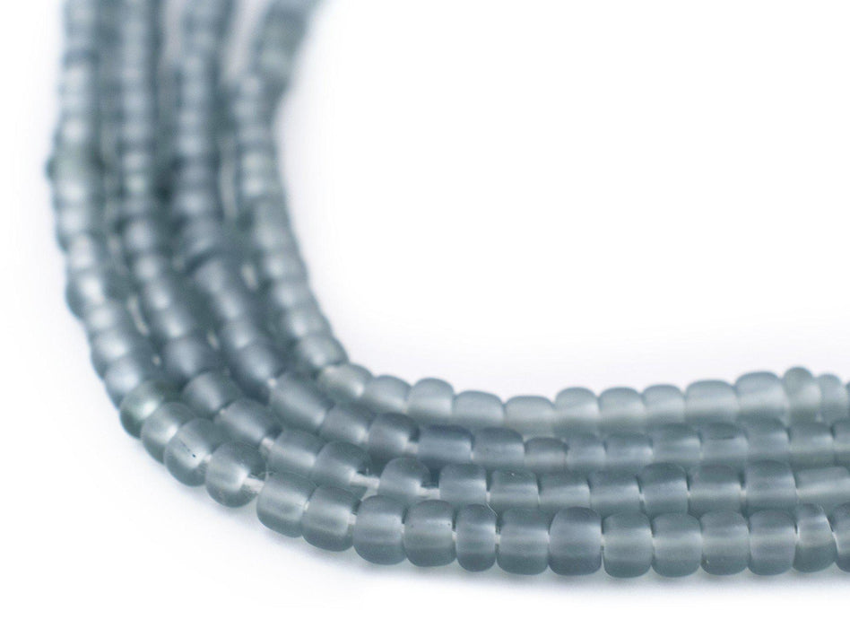 Grey Matte Glass Seed Beads (3mm) - The Bead Chest