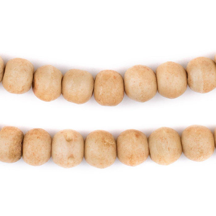 Dark Cream Mala Bone Beads (10mm) - The Bead Chest