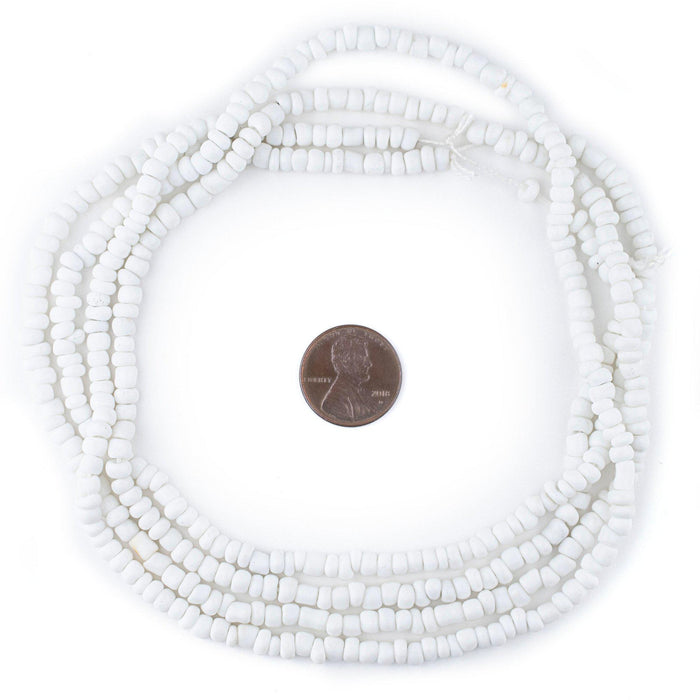 White Matte Glass Seed Beads (4mm) - The Bead Chest