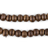 Copper Inlaid Brown Bone Mala Beads (10mm)