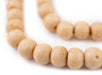 Dark Cream Mala Bone Beads (10mm) - The Bead Chest