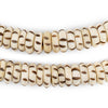 Mountain Beige Carved Disk Bone Mala Beads (13mm)