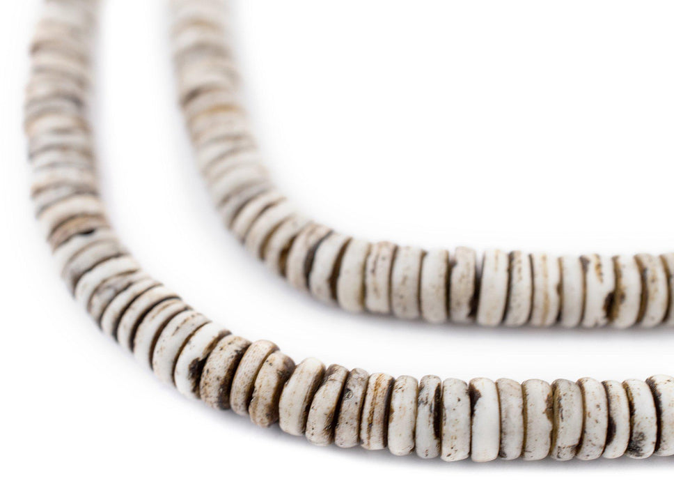 Rustic Grey Bone Button Beads (6mm) - The Bead Chest